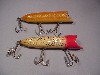 Heddon Dowagiac Antique Lure the Lucky 13 in Gold Fish and Red Head Flitter