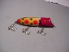 Antique Lure the Heddon Zig Wag Red head Strawberry Spot