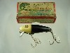 Heddon Dowagiac Antique Lure the River Runt, in White Head Black Body