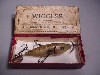 Antique Fishing Lure, the Wilcox Wiggler Minnow in Box
